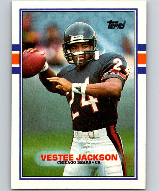 1989 Topps #72 Vestee Jackson RC Rookie Bears NFL Football Image 1