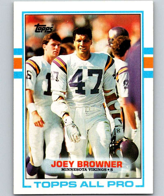 1989 Topps #75 Joey Browner Vikings NFL Football Image 1