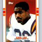 1989 Topps #76 Carl Lee RC Rookie Vikings NFL Football Image 1