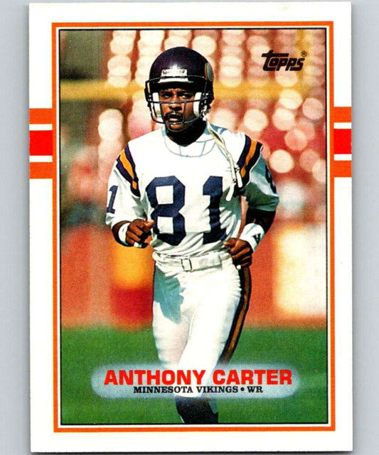 1989 Topps #79 Anthony Carter Vikings NFL Football Image 1