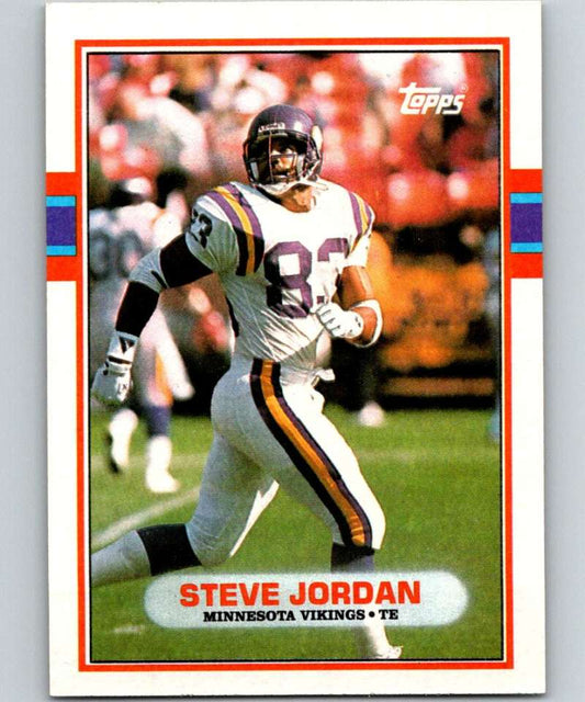 1989 Topps #81 Steve Jordan Vikings NFL Football Image 1