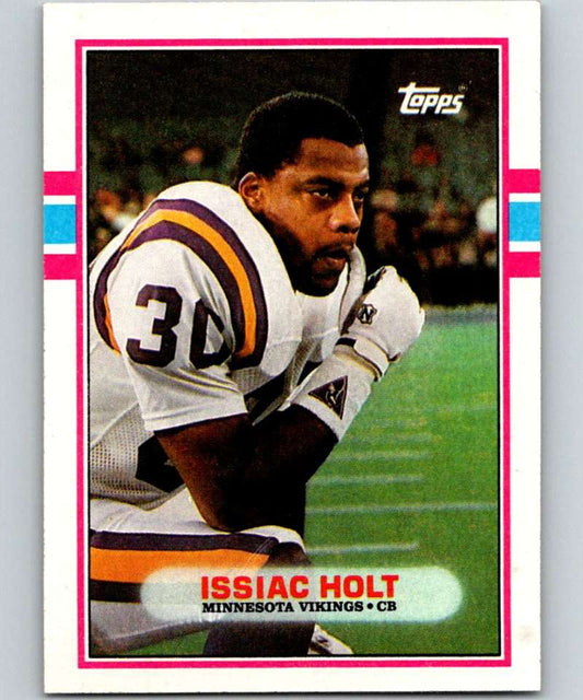 1989 Topps #82 Issiac Holt Vikings NFL Football Image 1