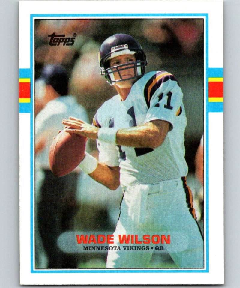 1989 Topps #83 Wade Wilson Vikings NFL Football Image 1