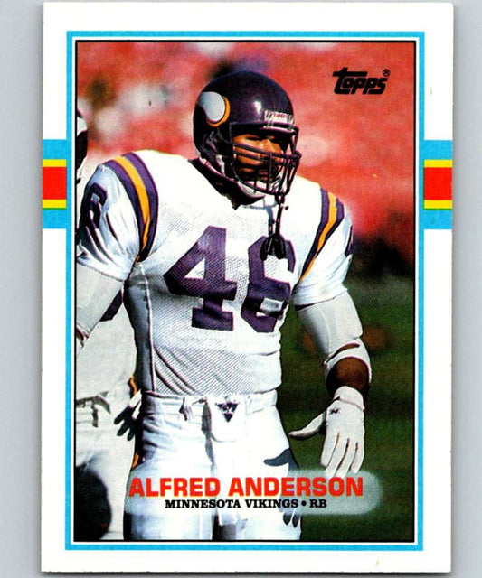 1989 Topps #85 Alfred Anderson Vikings NFL Football Image 1
