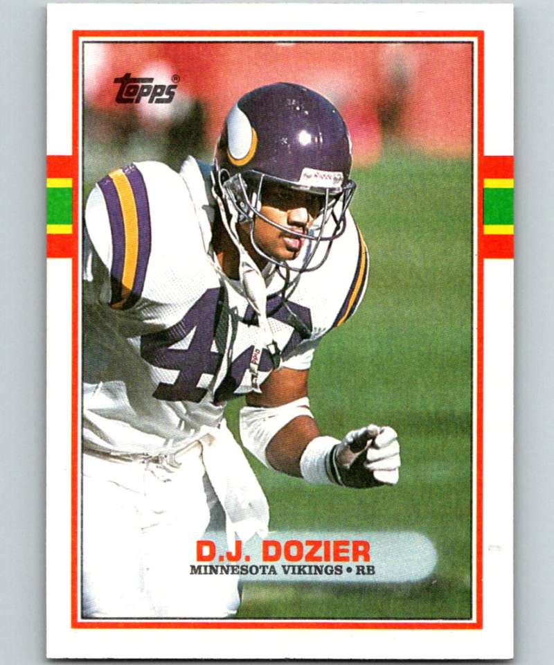 1989 Topps #88 D.J. Dozier Vikings NFL Football Image 1