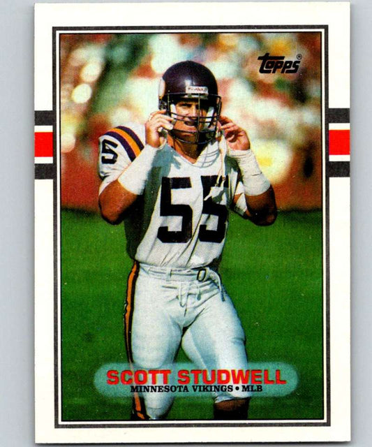 1989 Topps #89 Scott Studwell Vikings NFL Football Image 1