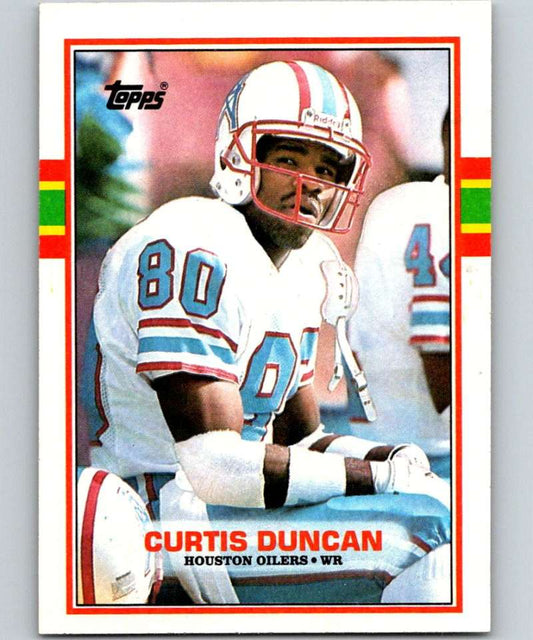 1989 Topps #92 Curtis Duncan Oilers NFL Football Image 1