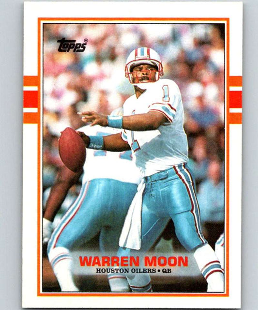 1989 Topps #93 Warren Moon Oilers NFL Football Image 1