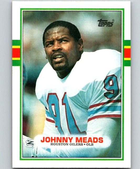 1989 Topps #94 Johnny Meads RC Rookie Oilers NFL Football Image 1