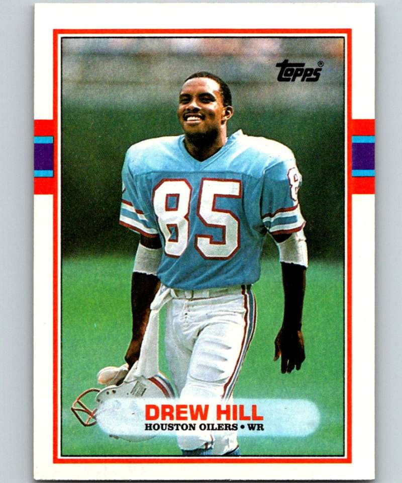 1989 Topps #95 Drew Hill Oilers NFL Football Image 1