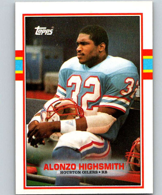 1989 Topps #96 Alonzo Highsmith Oilers NFL Football Image 1