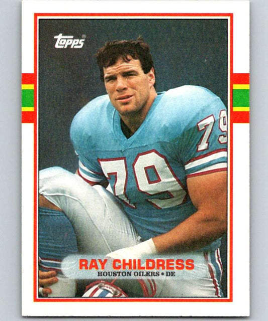 1989 Topps #101 Ray Childress Oilers NFL Football Image 1