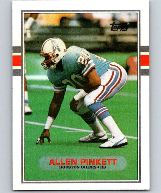 1989 Topps #105 Allen Pinkett RC Rookie Oilers NFL Football Image 1
