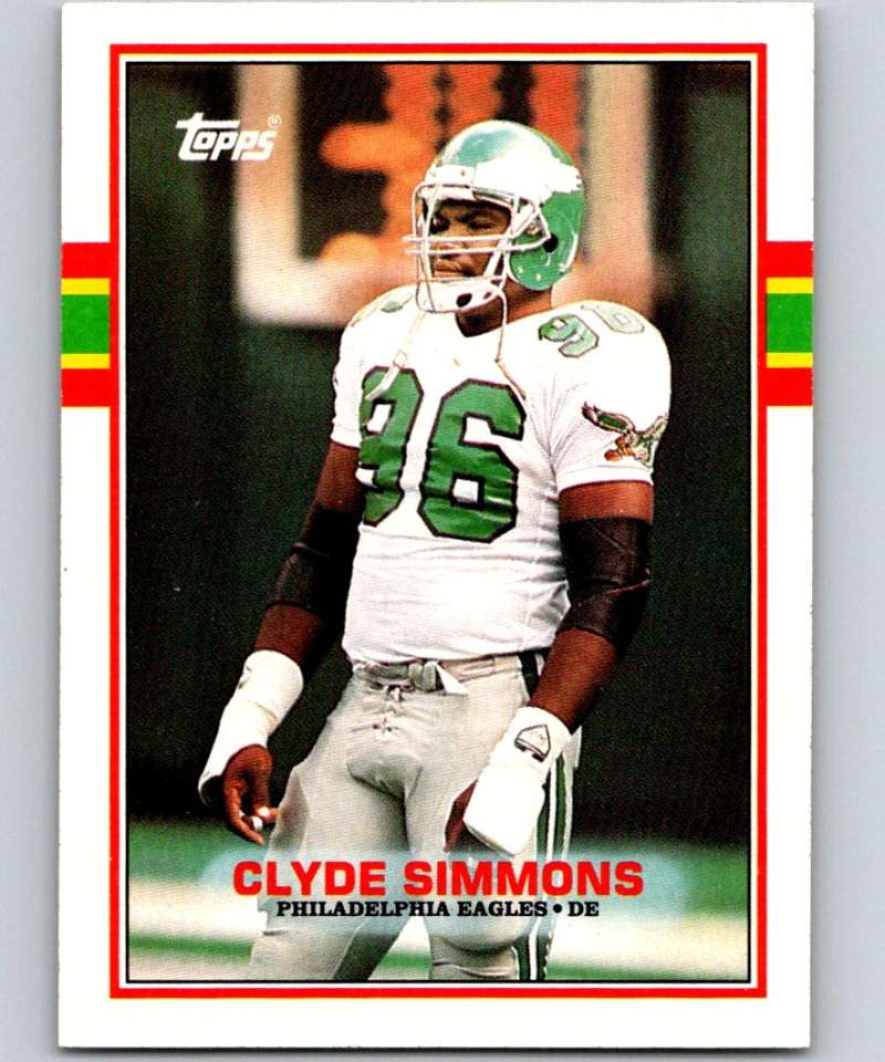 1989 Topps #109 Clyde Simmons Eagles NFL Football Image 1