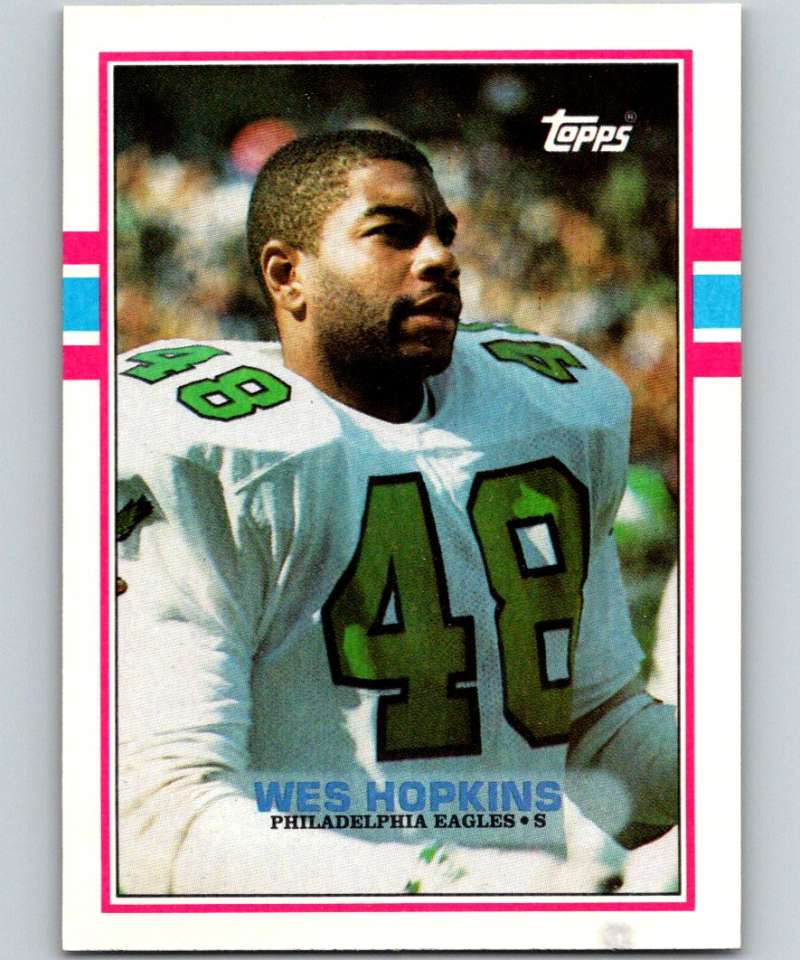 1989 Topps #111 Wes Hopkins Eagles NFL Football Image 1