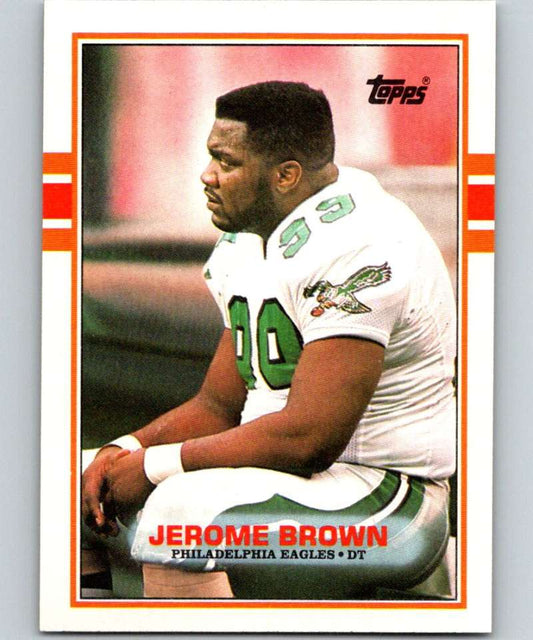 1989 Topps #113 Jerome Brown Eagles NFL Football Image 1