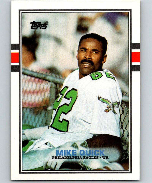 1989 Topps #114 Mike Quick Eagles NFL Football Image 1