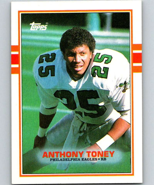 1989 Topps #116 Anthony Toney Eagles NFL Football Image 1