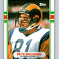 1989 Topps #124 Pete Holohan LA Rams NFL Football Image 1