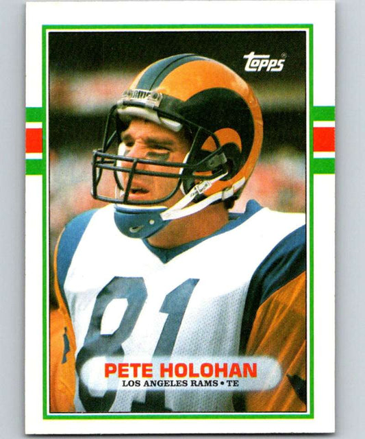 1989 Topps #124 Pete Holohan LA Rams NFL Football Image 1