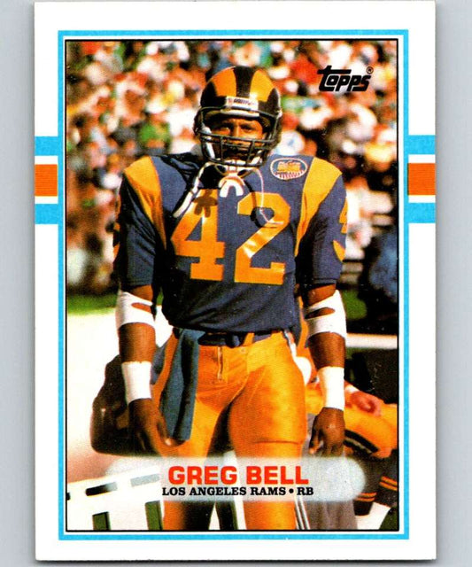 1989 Topps #127 Greg Bell LA Rams NFL Football Image 1