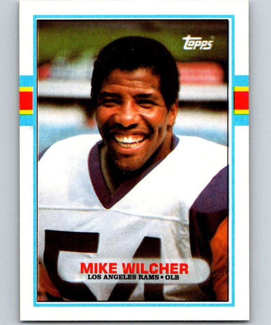 1989 Topps #130 Mike Wilcher LA Rams NFL Football Image 1