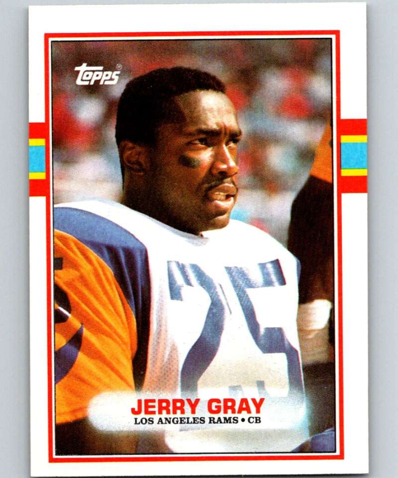 1989 Topps #131 Jerry Gray LA Rams NFL Football Image 1