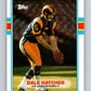 1989 Topps #132 Dale Hatcher LA Rams NFL Football Image 1