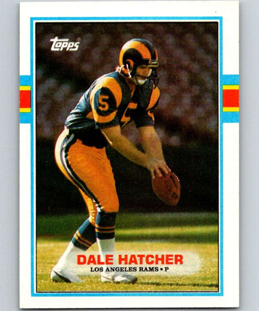 1989 Topps #132 Dale Hatcher LA Rams NFL Football Image 1