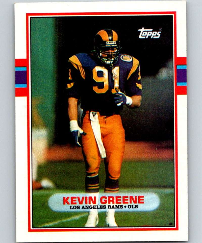 1989 Topps #134 Kevin Greene LA Rams NFL Football Image 1