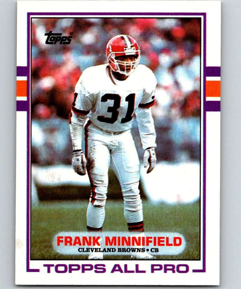 1989 Topps #139 Frank Minnifield Browns NFL Football Image 1