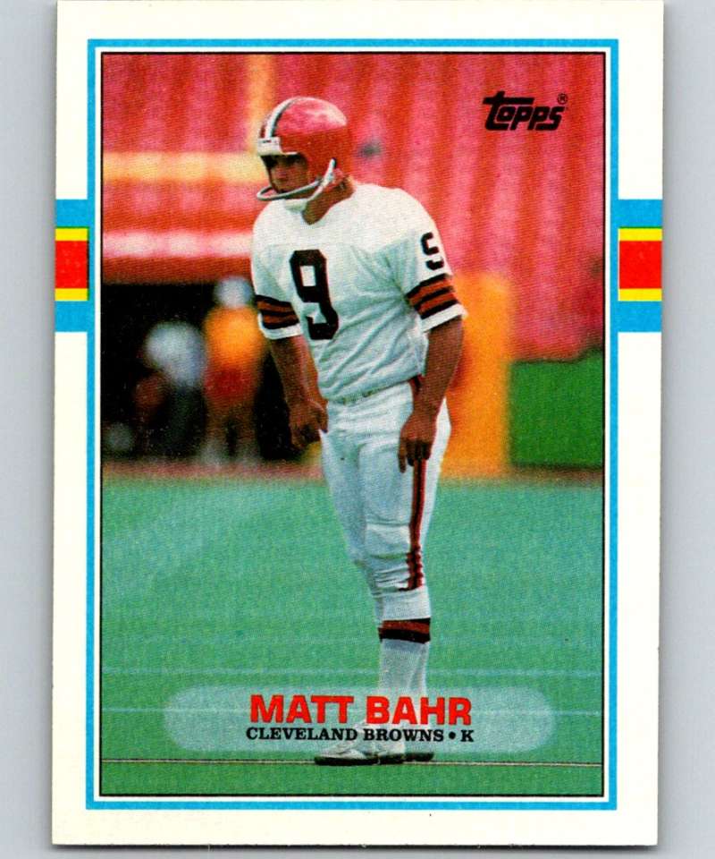 1989 Topps #150 Matt Bahr Browns NFL Football Image 1