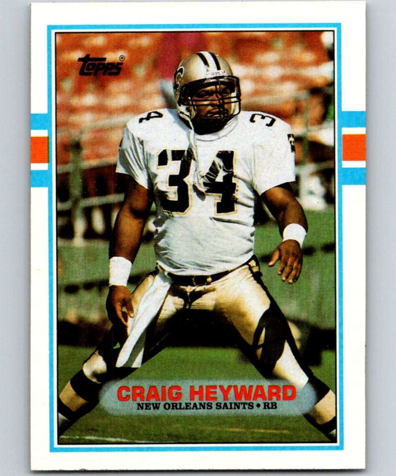 1989 Topps #158 Craig Heyward RC Rookie Saints NFL Football Image 1