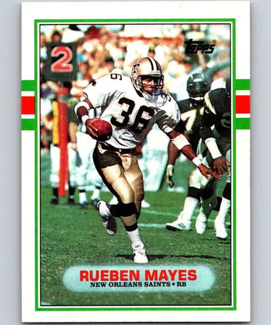 1989 Topps #160 Rueben Mayes Saints NFL Football Image 1