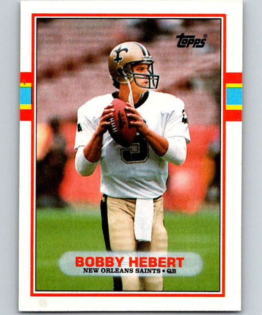 1989 Topps #162 Bobby Hebert Saints NFL Football Image 1