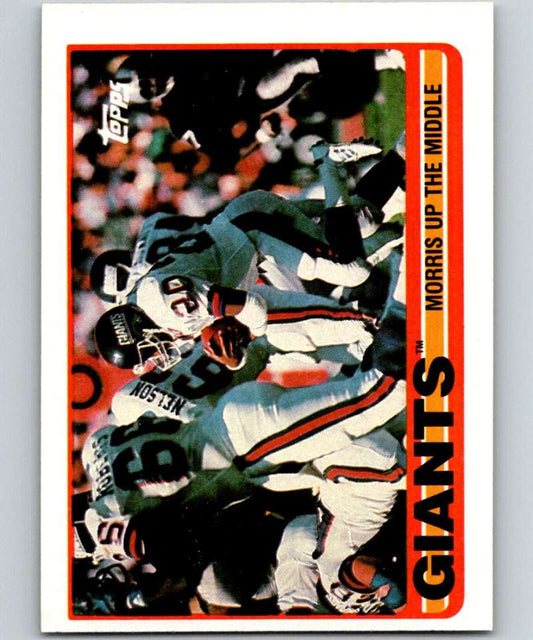 1989 Topps #165 Joe Morris NY Giants TL NFL Football Image 1