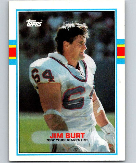 1989 Topps #173 Jim Burt NY Giants NFL Football Image 1