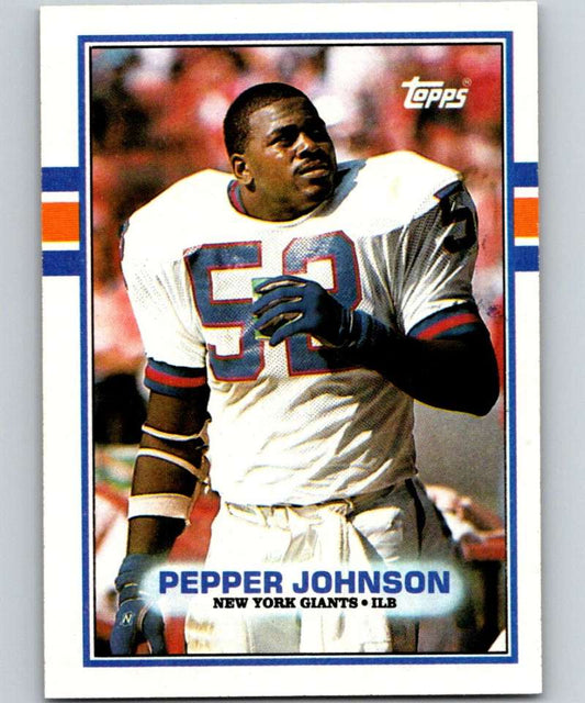 1989 Topps #176 Pepper Johnson NY Giants NFL Football