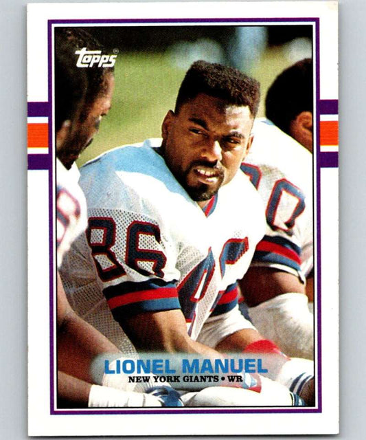 1989 Topps #177 Lionel Manuel NY Giants NFL Football Image 1