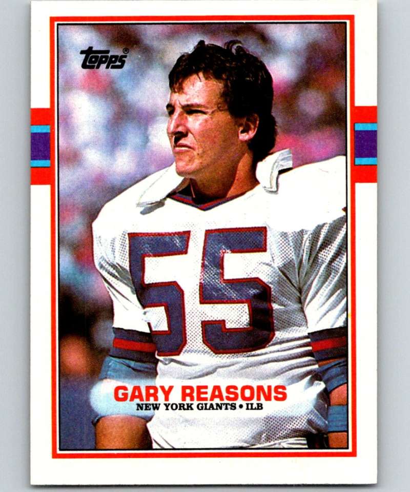 1989 Topps #180 Gary Reasons RC Rookie NY Giants NFL Football