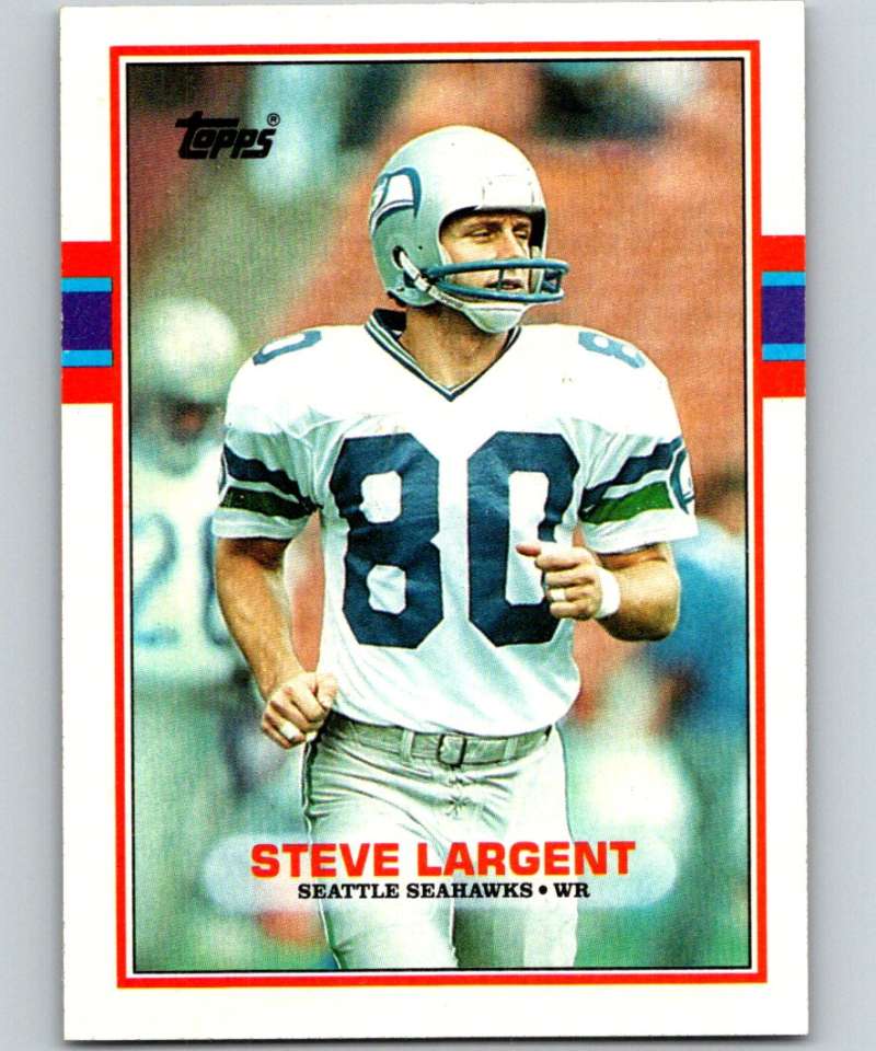 1989 Topps #183 Steve Largent Seahawks NFL Football Image 1