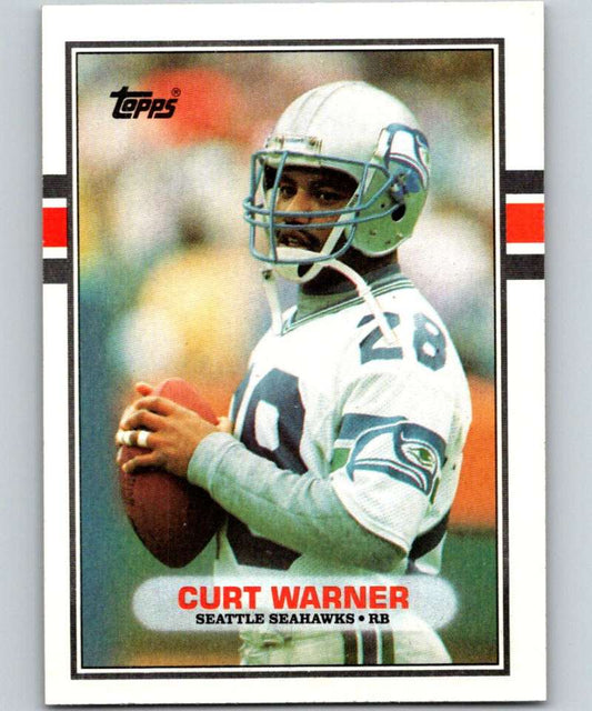 1989 Topps #186 Curt Warner Seahawks NFL Football Image 1