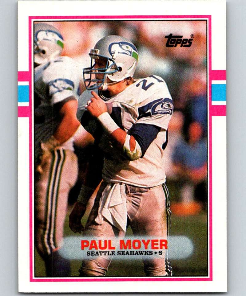 1989 Topps #187 Paul Moyer Seahawks NFL Football Image 1