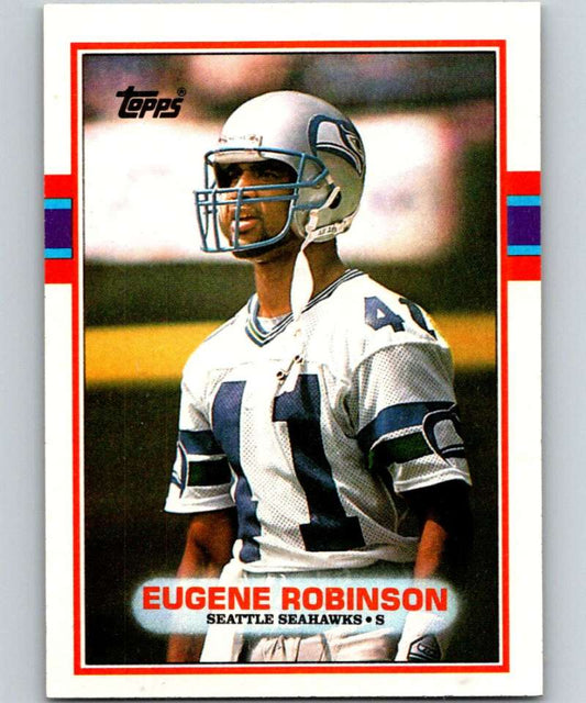 1989 Topps #191 Eugene Robinson RC Rookie Seahawks NFL Football Image 1