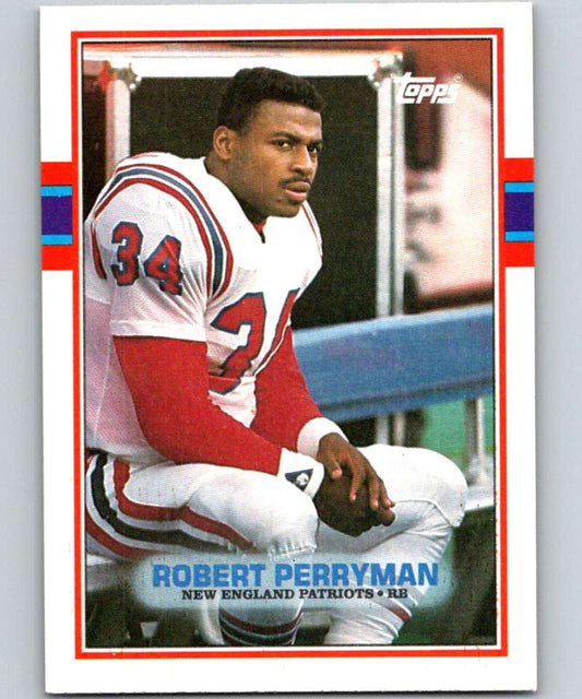1989 Topps #195 Robert Perryman RC Rookie Patriots NFL Football Image 1
