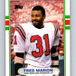 1989 Topps #197 Fred Marion Patriots NFL Football Image 1