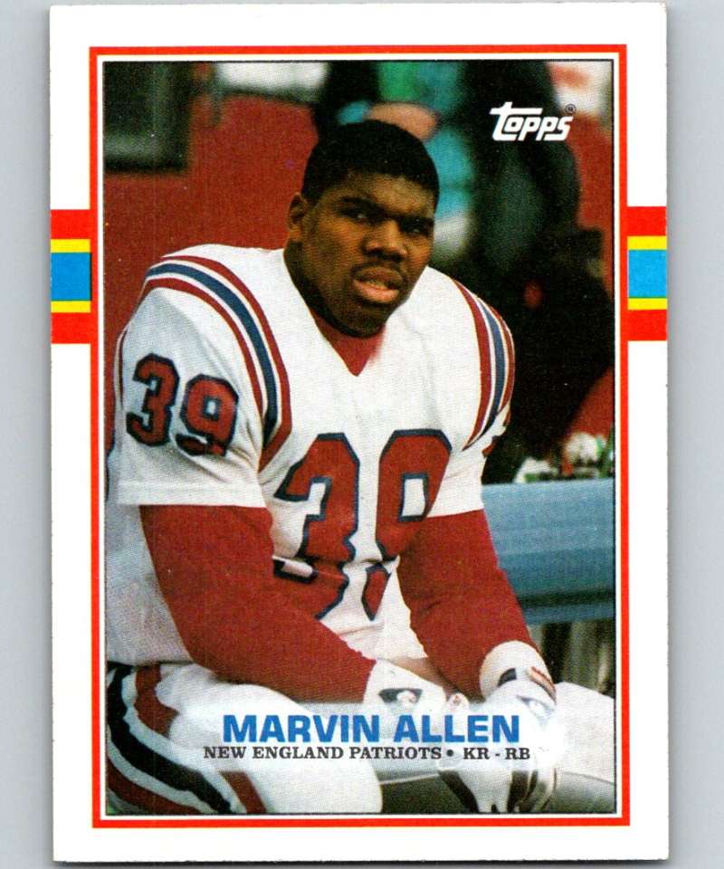 1989 Topps #202 Marvin Allen Patriots NFL Football Image 1