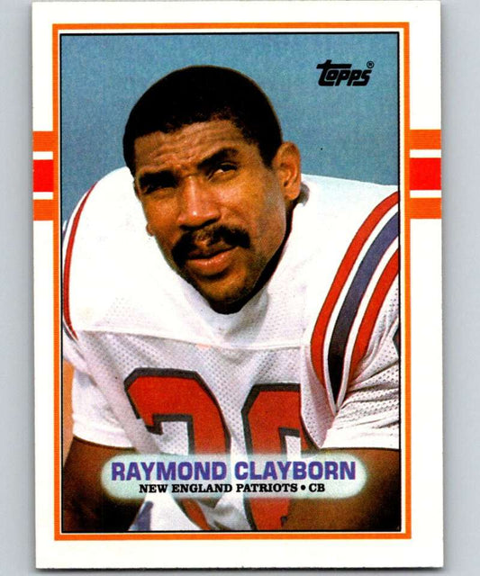 1989 Topps #203 Raymond Clayborn Patriots NFL Football Image 1