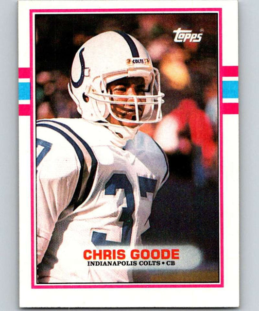 1989 Topps #214 Chris Goode RC Rookie Colts NFL Football Image 1