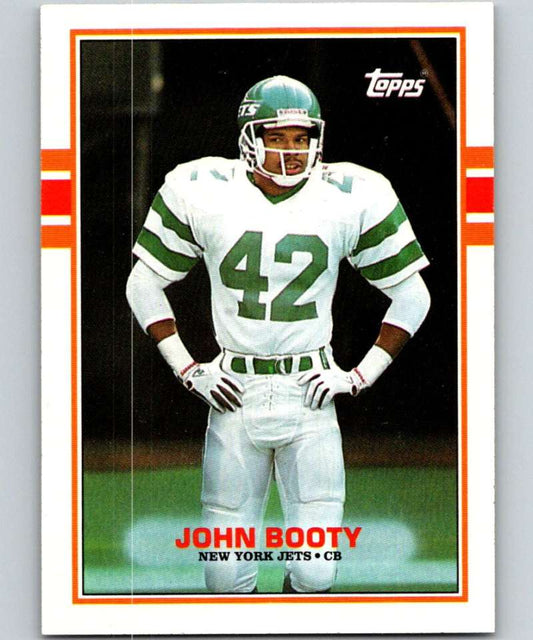 1989 Topps #226 John Booty RC Rookie NY Jets NFL Football Image 1